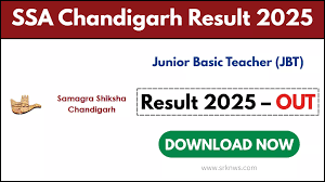 Chandigarh SSA JBT Primary Teacher Result 2025