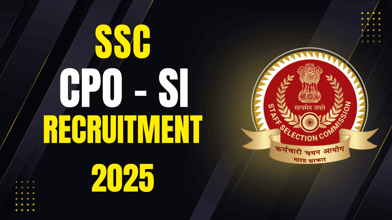 SSC CPO SI 2025 Self Slot Booking Started