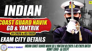 Coast Guard Navik & Yantrik 01, 02/2026 Batch Result 2025
