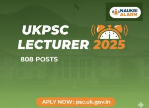 UKPSC Lecturer Recruitment Online Form 2025