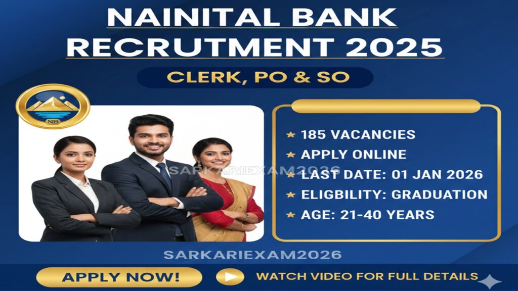 Nainital Bank Clerk PO & SO Recruitment 2025