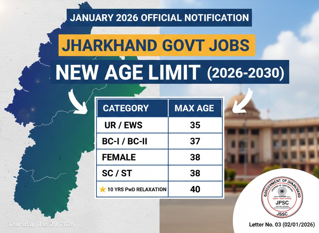 New Age Limit Guidelines for Jharkhand Government Jobs (2026–2030)