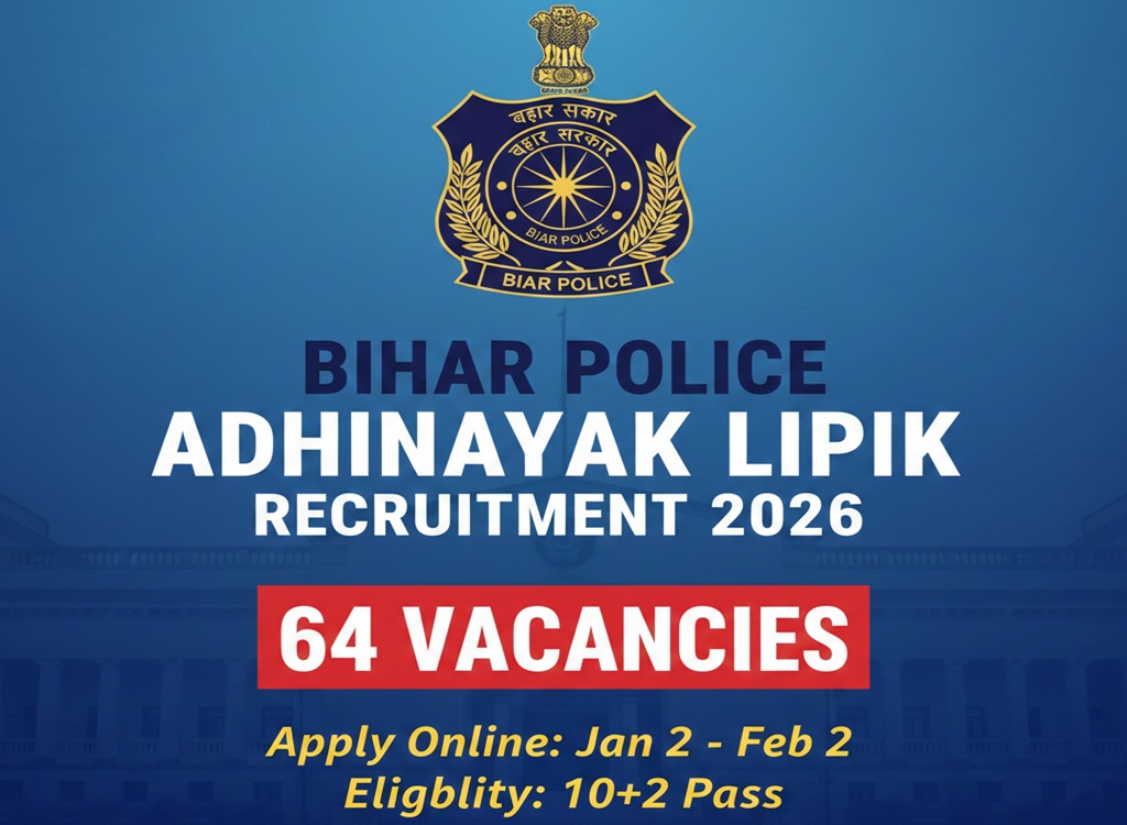 Bihar Police BPSSC Recruitment for Adhinayak Lipik 2026