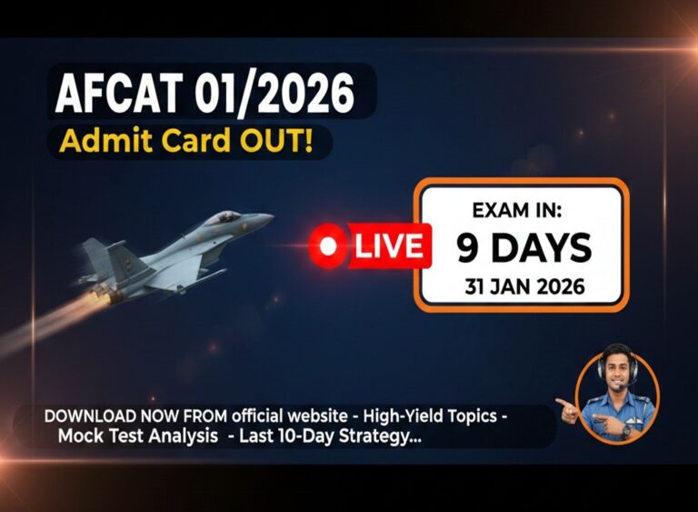 AFCAT 01/2026 Batch Admit Card Download