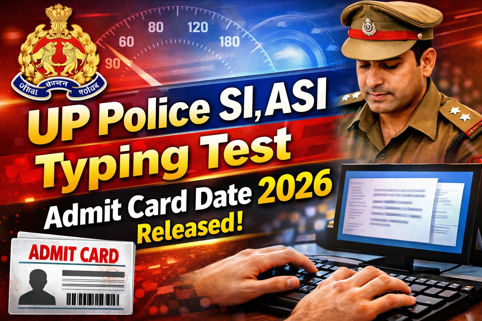 UP Police SI, ASI Typing Test Admit Card Date 2026 Released