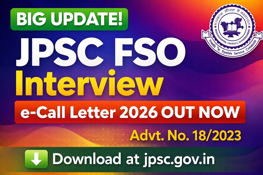 JPSC Food Safety Officer Interview e-Call Letter 2026 Released – Download Now