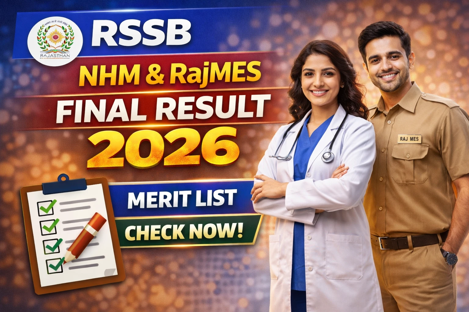 RSSB NHM & RajMES Final Result 2026