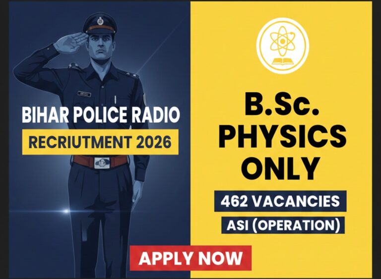 Recruitment of Assistant Sub-Inspector (Operation) in Bihar Police Radio 2026