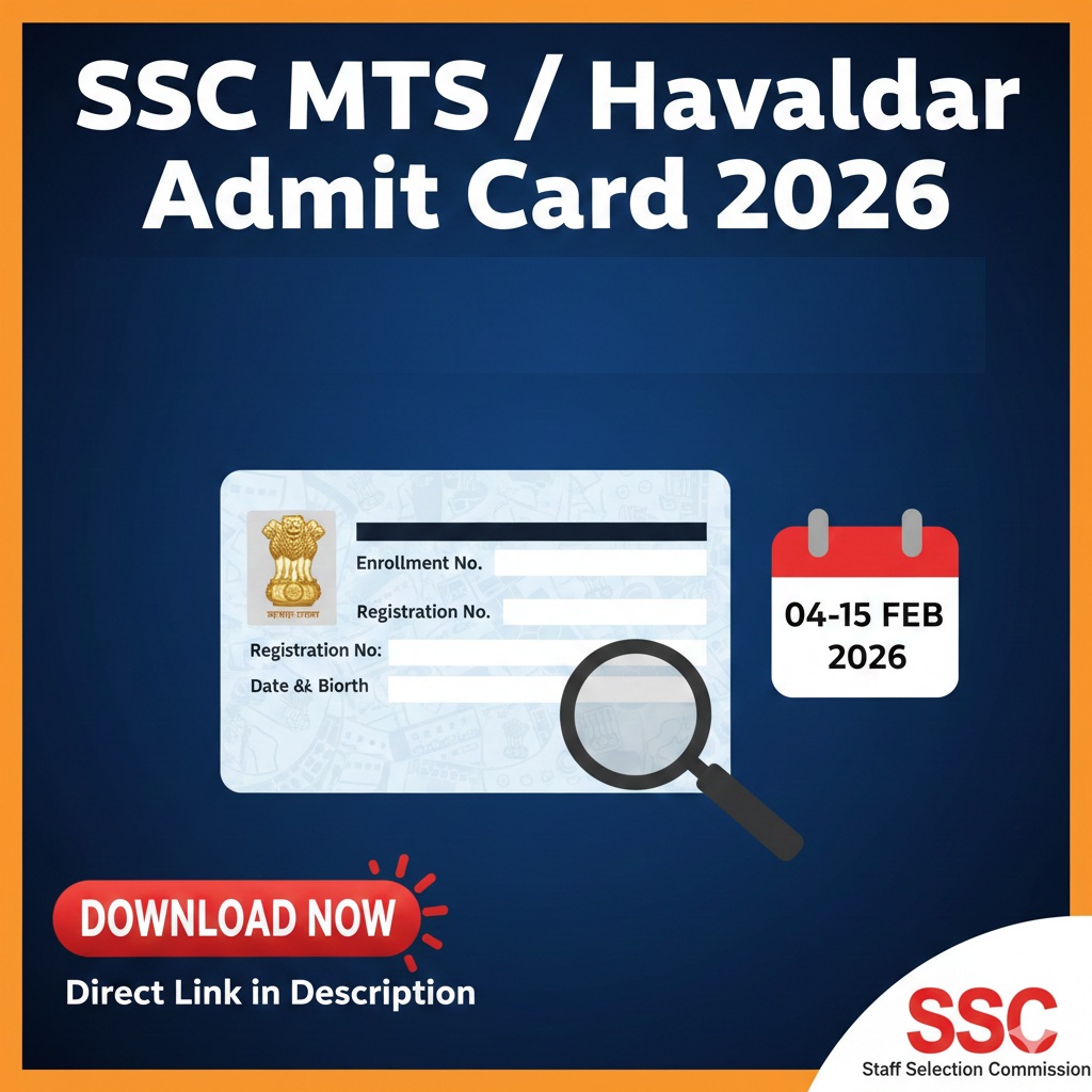 SSC MTS / Havaldar Admit Card 2026