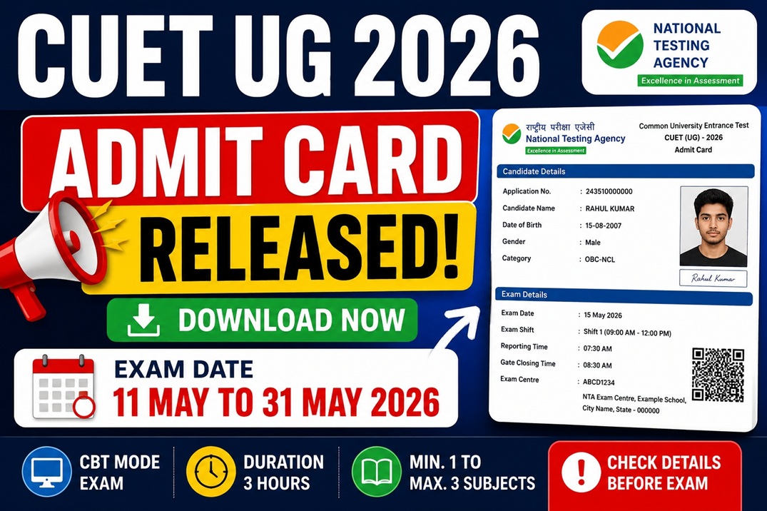 CUET UG Admit Card 2026 Released