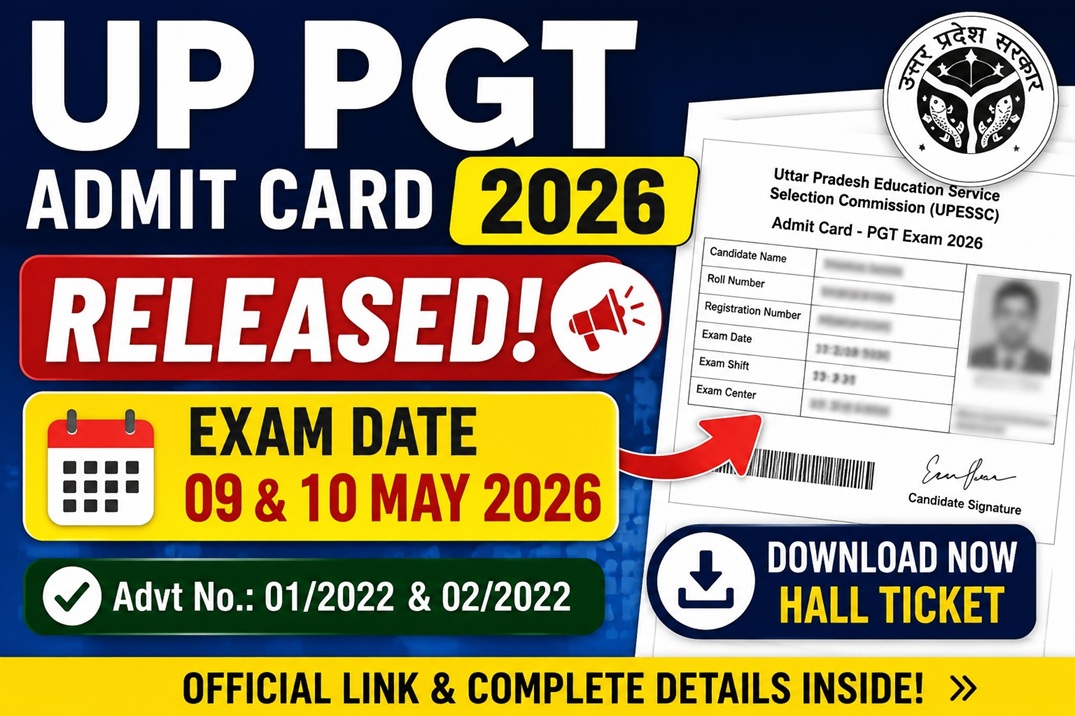 UP PGT Admit Card 2026 Released