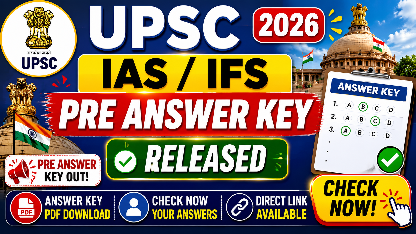 UPSC IAS / IFS Pre Answer Key 2026