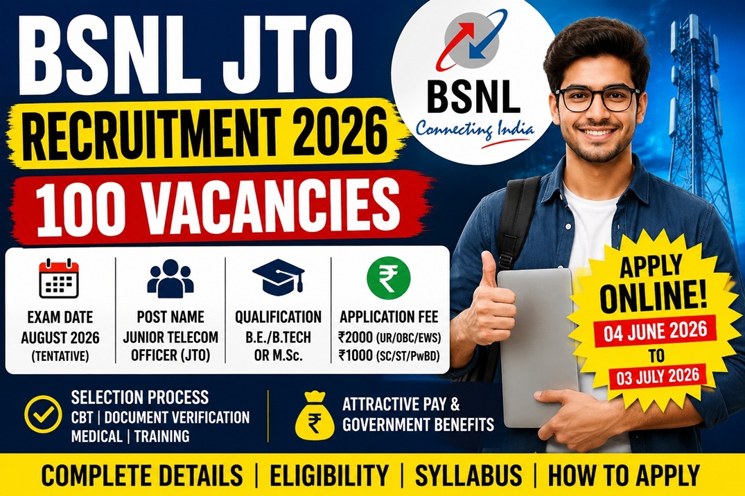 BSNL JTO Recruitment 2026: Apply Online 