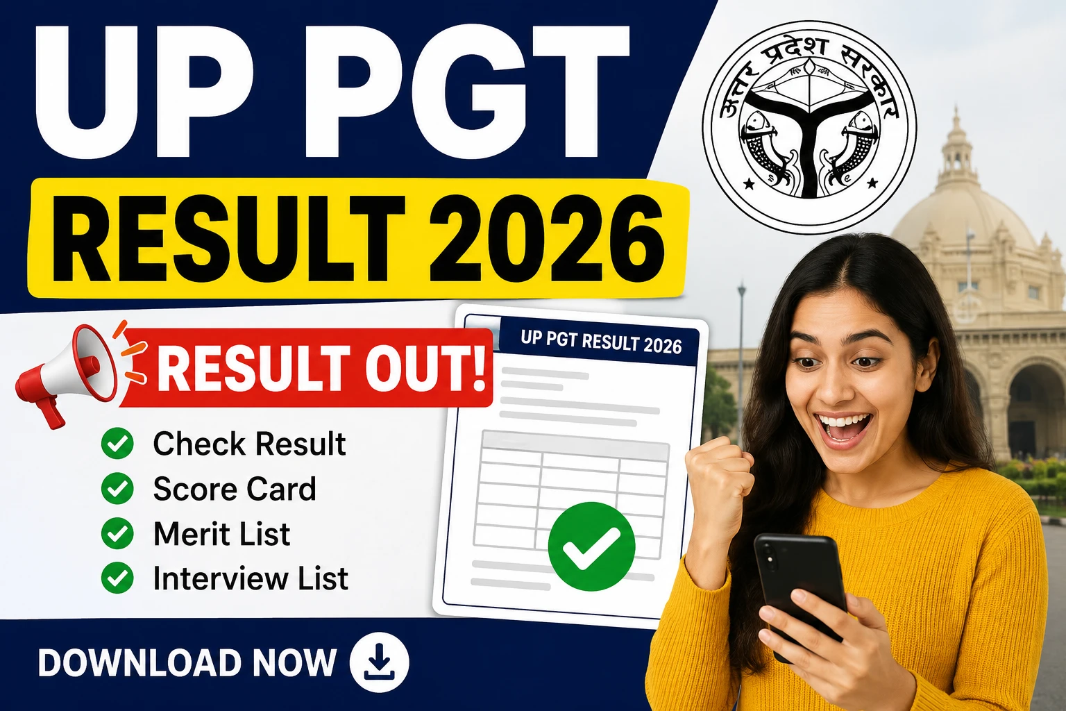 UP PGT Result 2026