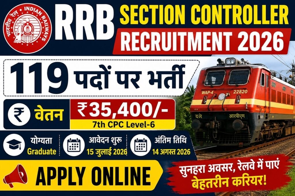 RRB Section Controller Recruitment 2026