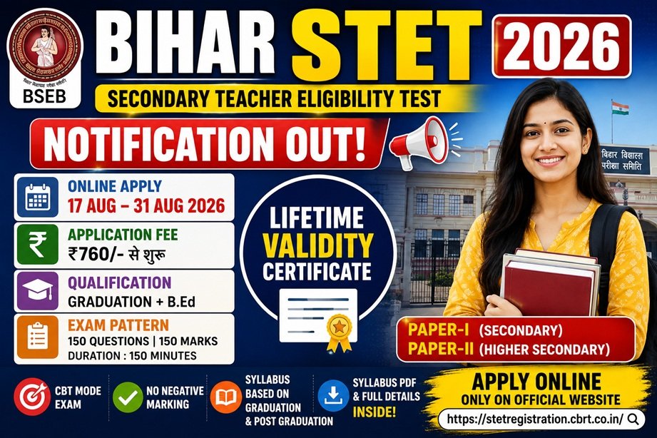 Bihar STET 2026 Online Form