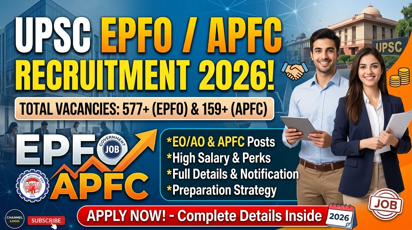 UPSC EPFO / APFC Recruitment 2026 !