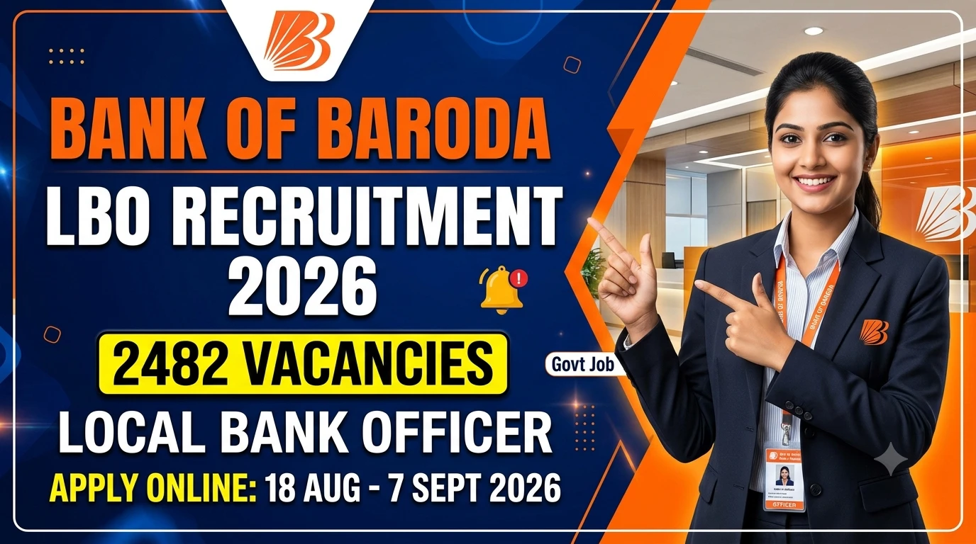 Bank Of Baroda LBO Recruitment 2026 !