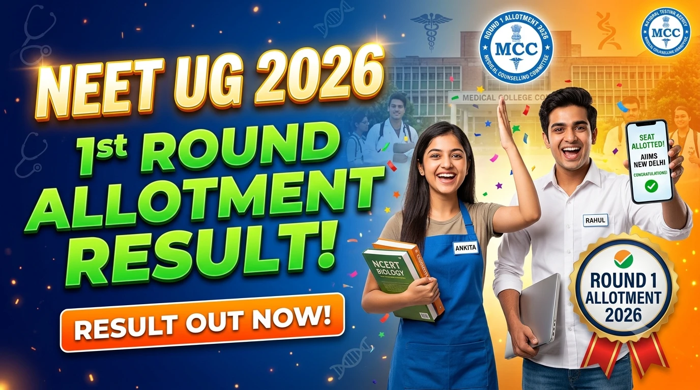 NEET UG 1st Round Allotment Result 2026 !