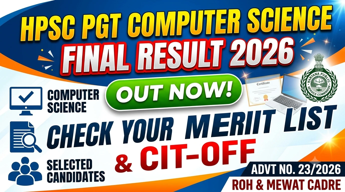 HPSC PGT Computer Science Final Result 2026 !