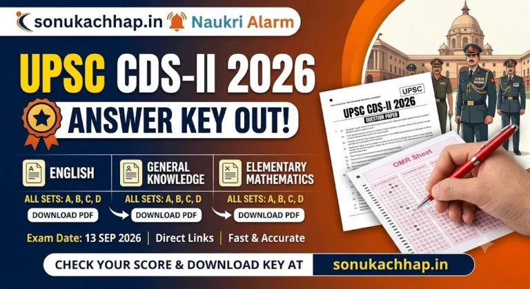 UPSC CDS-II Answer Key 2026