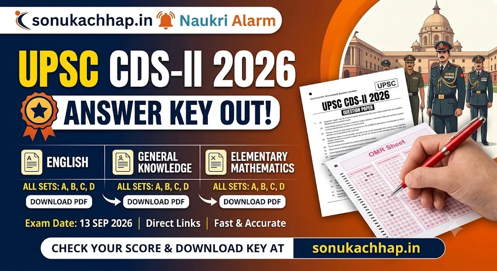 UPSC CDS-II Answer Key 2026