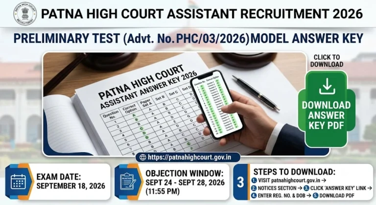 Patna High Court Assistant Answer Key 2026 – Download PDF