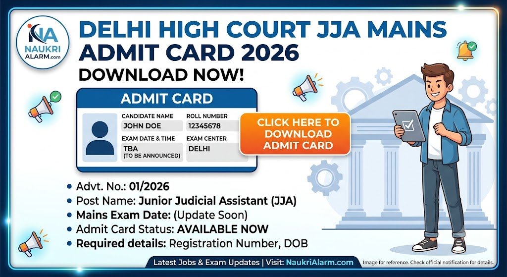 Delhi High Court JJA Mains Admit Card 2026