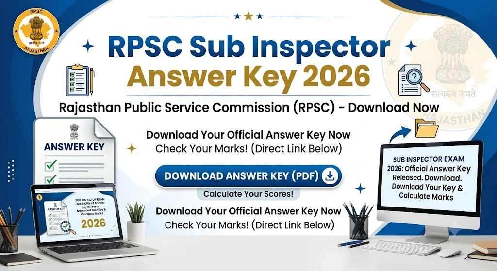 RPSC Sub Inspector Answer Key 2026
