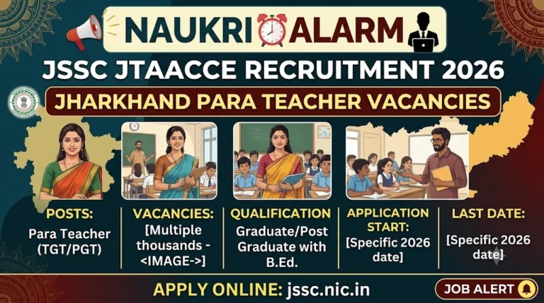 JSSC Para Teacher JTAACCE Recruitment 2026