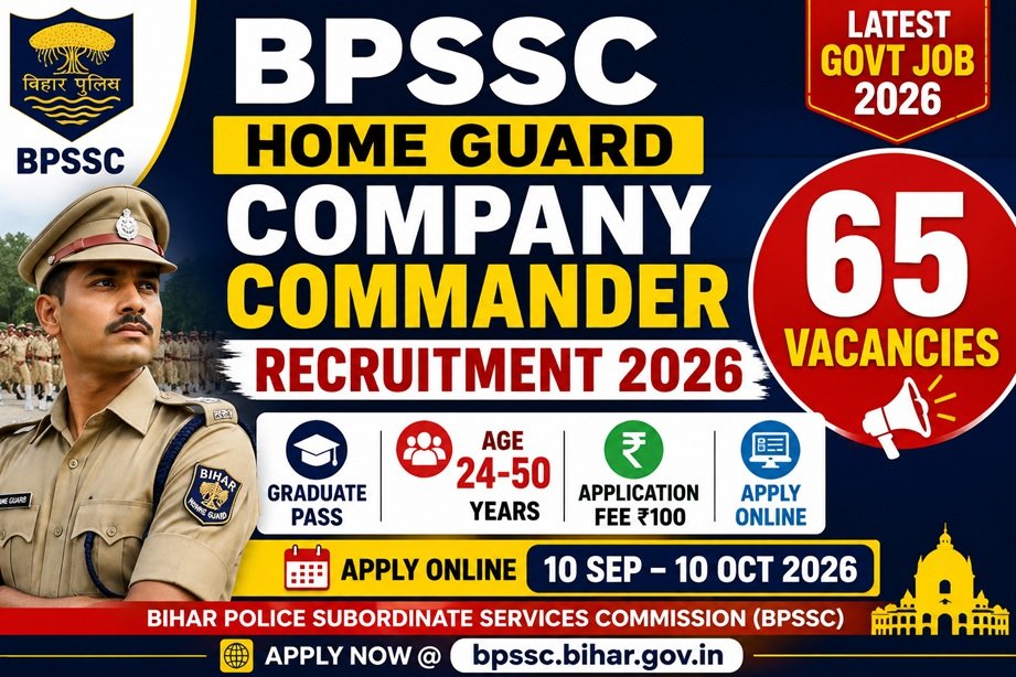 BPSSC Home Guard Company Commander Recruitment 2026