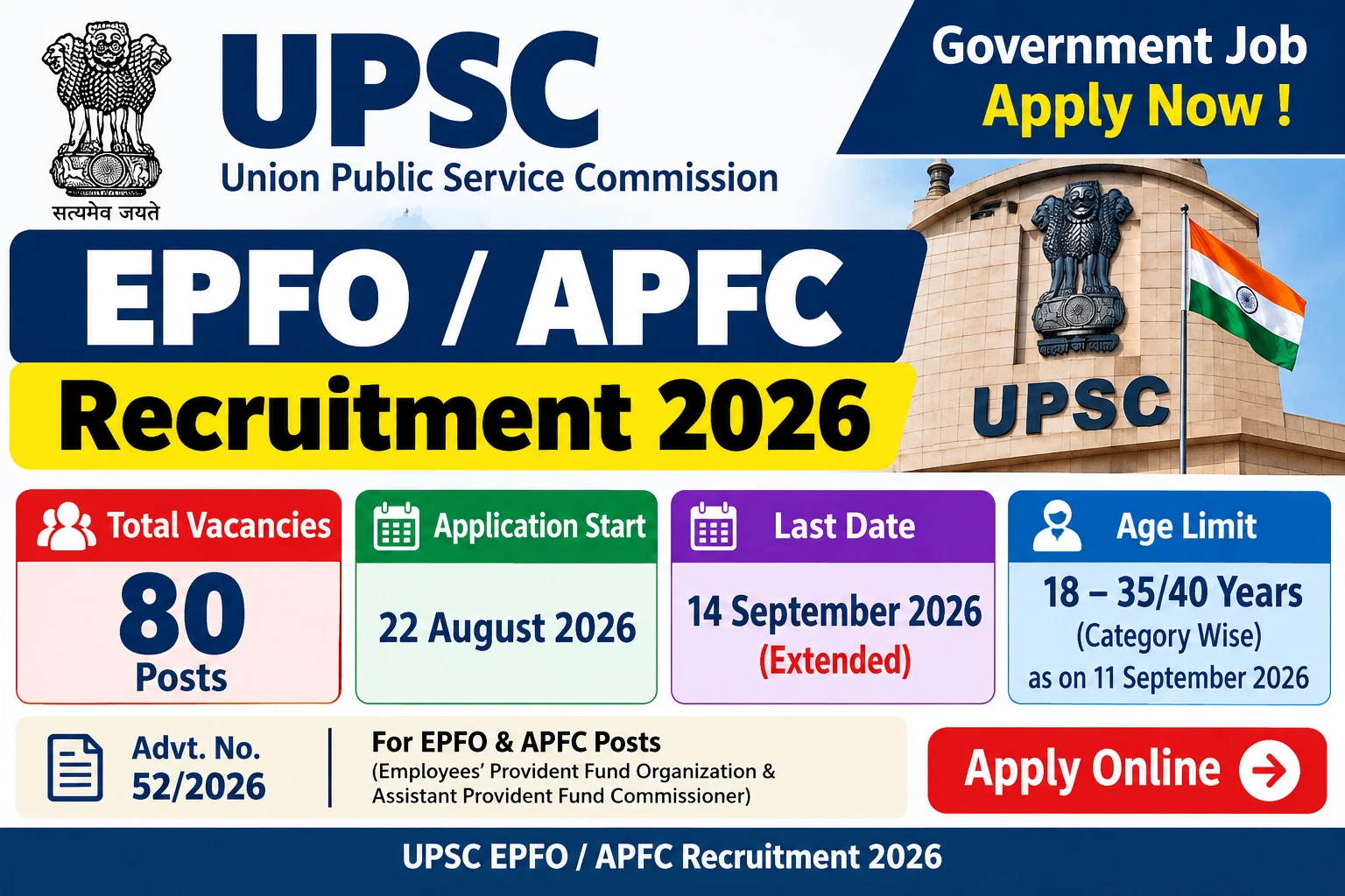UPSC EPFO / APFC Recruitment 2026