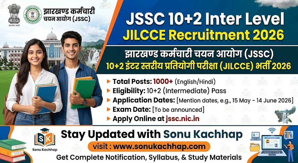 JSSC 10+2 Inter Level JILCCE Recruitment 2026