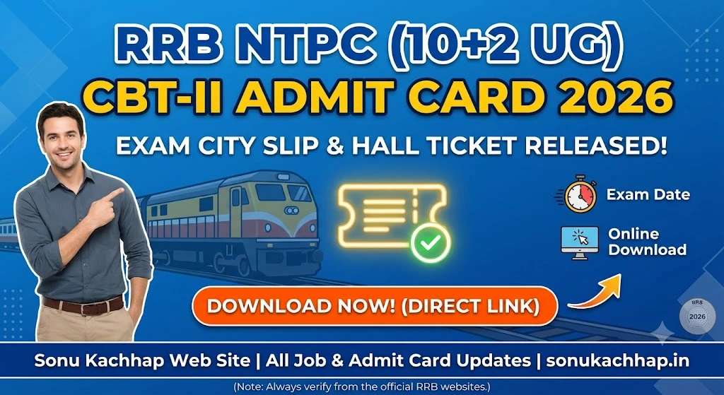 RRB NTPC 10+2 UG CBT-II Admit Card 2026