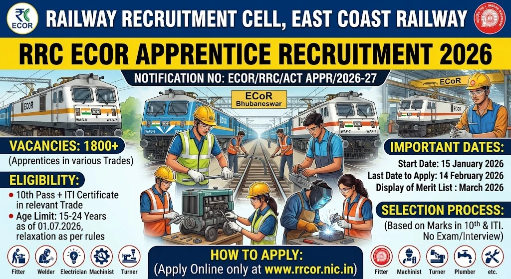 RRC ECOR Apprentice Recruitment 2026