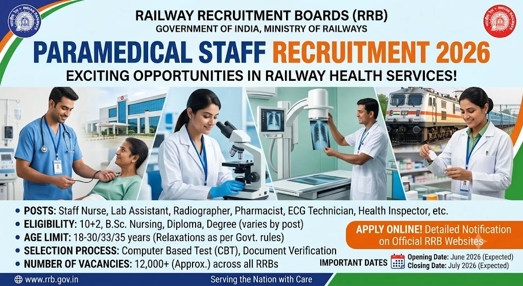 RRB Paramedical Staff Recruitment 2026