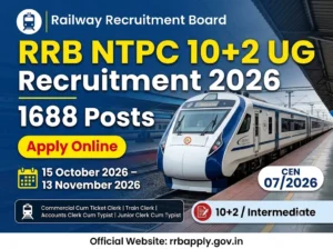 RRB NTPC 10+2 UG Recruitment 2026