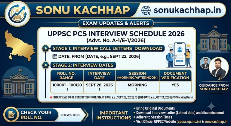 UPPSC PCS Interview Schedule 2026