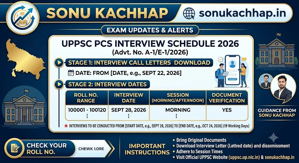 UPPSC PCS Interview Schedule 2026