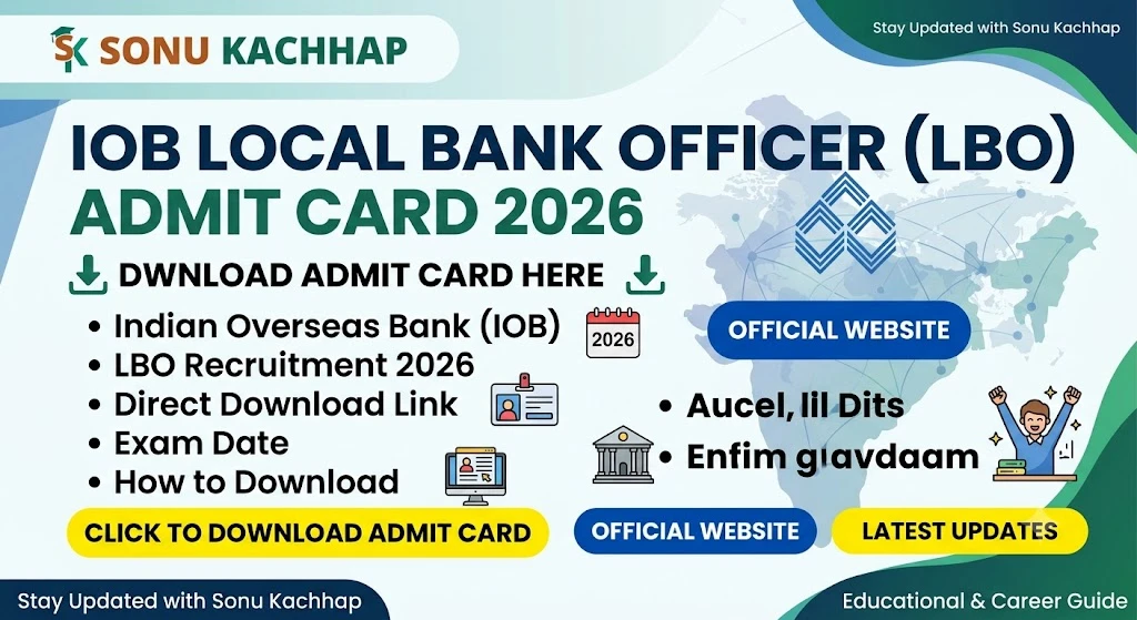 IOB Local Bank Officer LBO Admit Card 2026