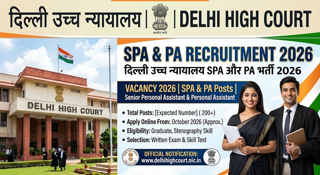 Delhi High Court SPA & PA Recruitment 2026
