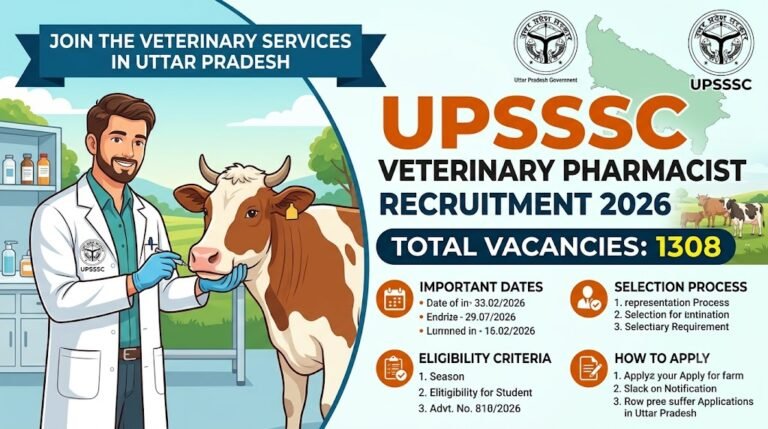 UPSSSC Veterinary Pharmacist Recruitment 2026
