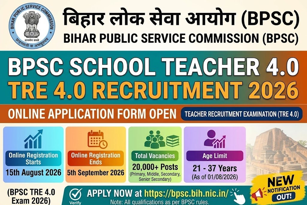 BPSC School Teacher TRE 4.0 Recruitment 2026