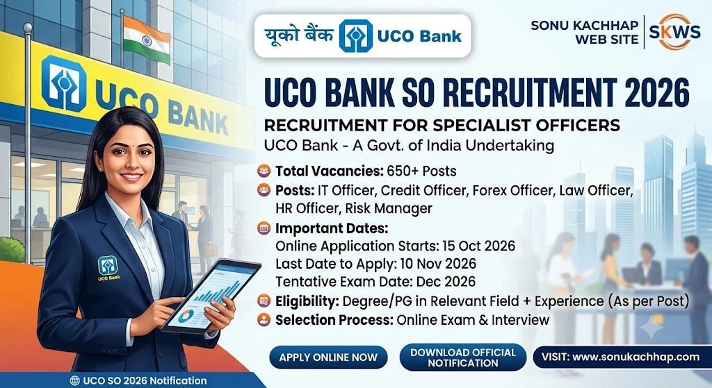 UCO Bank SO Recruitment 2026
