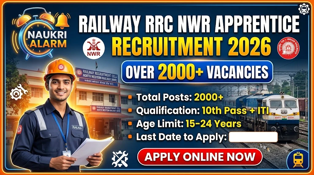 Railway RRC NWR Apprentice Recruitment 2026, RRC NWR Apprentice Recruitment 2026, RRC NWR Apprentice Vacancy 2026, RRC NWR Apprentice Online Form 2026, RRC NWR Apprentice Apply Online 2026, RRC NWR Apprentice Notification 2026, RRC NWR Apprentice Notification PDF, RRC NWR Apprentice 2008 Posts, Railway Apprentice Recruitment 2026, Railway Apprentice Vacancy 2026, Railway Apprentice Online Form 2026, Railway Apprentice Apply Online 2026, RRC NWR Jaipur Apprentice Recruitment 2026, RRC NWR Jaipur Apprentice Vacancy 2026, RRC NWR Jaipur Apprentice Online Form 2026, RRC NWR Apprentice Important Dates 2026, RRC NWR Apprentice Last Date 2026, RRC NWR Apprentice Application Start Date 2026, RRC NWR Apprentice 07 October 2026, RRC NWR Apprentice 06 November 2026, RRC NWR Apprentice Fee 2026, RRC NWR Apprentice Application Fee 2026, RRC NWR Apprentice Age Limit 2026, RRC NWR Apprentice Eligibility 2026, RRC NWR Apprentice Qualification 2026, RRC NWR Apprentice 10th Pass, RRC NWR Apprentice ITI, RRC NWR Apprentice 10th 50 Percent, RRC NWR Apprentice Relevant Trade, RRC NWR Apprentice Merit List 2026, RRC NWR Apprentice Selection Process 2026, RRC NWR Apprentice Result 2026, RRC NWR Apprentice Merit List Date 2026, RRC NWR Apprentice Admit Card 2026, RRC NWR Jaipur Apprentice 2008 Posts, RRC NWR Apprentice General 845 Posts, RRC NWR Apprentice OBC 543 Posts, RRC NWR Apprentice EWS 182 Posts, RRC NWR Apprentice SC 295 Posts, RRC NWR Apprentice ST 143 Posts, Railway Recruitment Cell Jaipur Apprentice 2026, Railway RRC Jaipur Apprentice 2026, RRC NWR Recruitment 2026, Railway NWR Apprentice Recruitment 2026, Railway Apprentice Jobs 2026, Railway 10th Pass ITI Jobs 2026, Railway ITI Apprentice Recruitment 2026, Railway Apprentice Latest Vacancy 2026, RRC NWR Latest Vacancy 2026, RRC NWR Recruitment 2026, Railway Government Jobs 2026, RRC NWR Advt 04/2026, NWR AA Recruitment 2026, NWR Apprentice 2026, RRC NWR Apprentice 2026 Apply Online, RRC NWR Apprentice 2026 Notification, RRC NWR Apprentice 2026 Last Date, RRC NWR Apprentice 2026 Eligibility, RRC NWR Apprentice 2026 Age Limit, RRC NWR Apprentice 2026 Application Fee, RRC NWR Apprentice 2026 Selection Process.