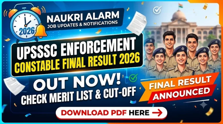 UPSSSC Enforcement Constable Final Result 2026
