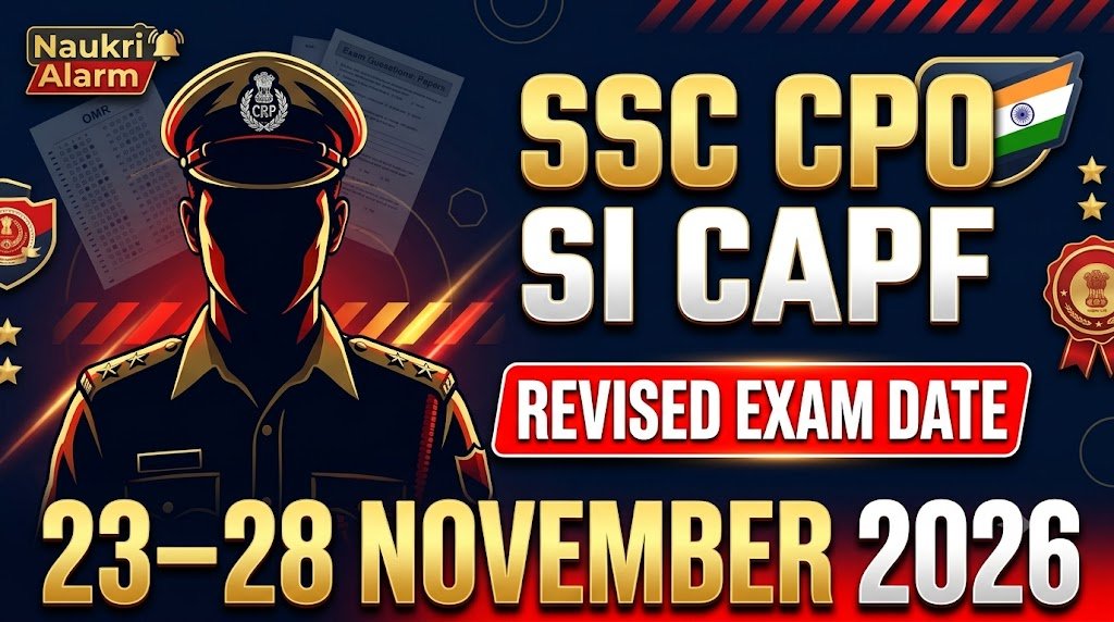 SSC CPO SI CAPF Revised Exam Date 2026