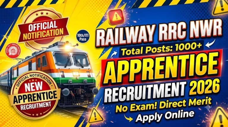 Railway RRC NWR Apprentice Recruitment 2026
