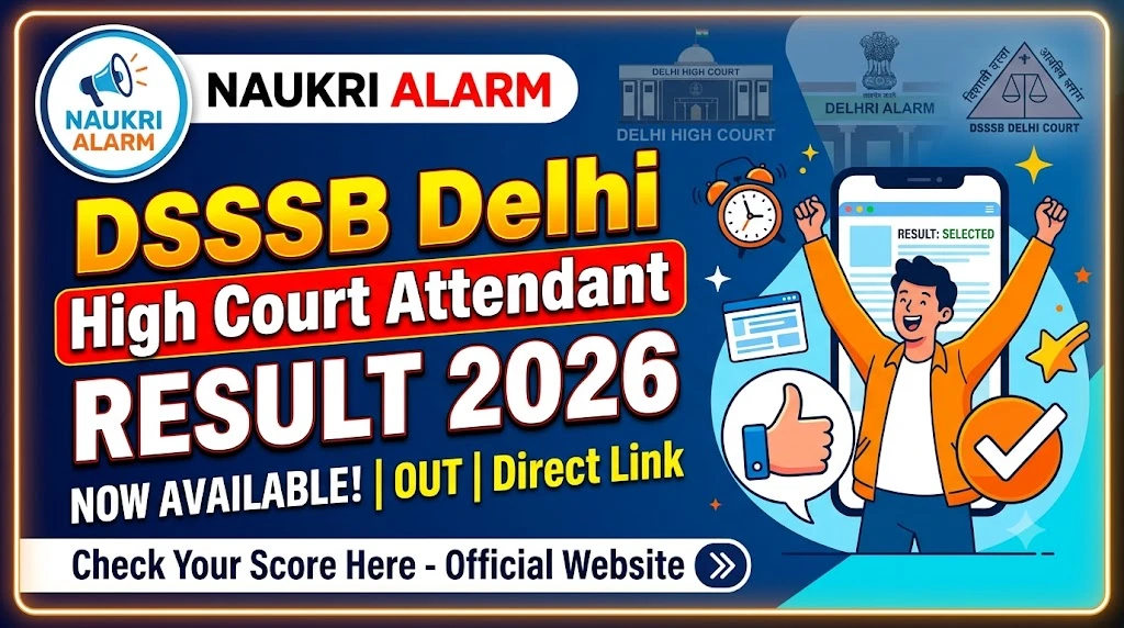 DSSSB Delhi High Court Attendant Result 2026
