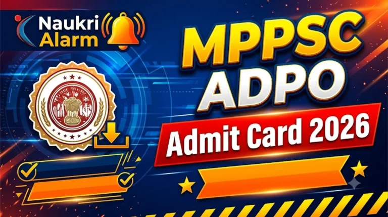 MPPSC ADPO Admit Card 2026